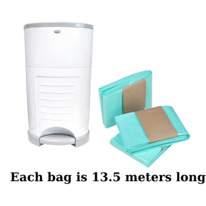 Sacs de recharge premium parfumés pour poubelle à couches, 13,5 m, pour l'élimination des couches et les déchets de bébé - Product Image 5