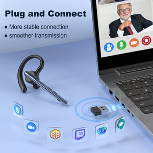 Bán buôn mô hình mới không dây Bluetooth Tai nghe với 500mAh sạc trường hợp enc tiếng ồn hủy bỏ tai nghe không dây với USB dongle - Product Image 2