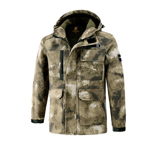 Combinaisons de travail en polyester doublées de polaire pour l'hiver, pour hommes, réparation automobile, résistantes au froid, coupe-vent, épaisses, multi-poches, chantier - Product Image 5