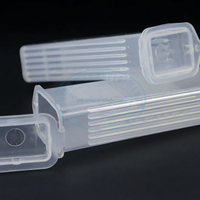 5-Place Plastic Microscope Slide Storage Box Portable Lab Specimen Holder for 5 Slides