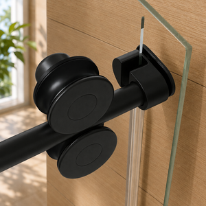 Box Doccia Angolare Senza Telaio con Porta Scorrevole in Vetro Temperato Trasparente da 8mm, Resistente all'Acqua, per Hotel e Appartamenti - Product Image 4