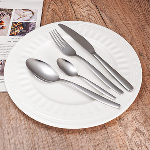 Ensemble de couverts en acier inoxydable personnalisé pour la restauration, couteau, cuillère, fourchette, vaisselle, couverts de restaurant <span class=keywords><strong>QZQ</strong></span> F9366-4 - Product Image 3