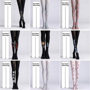 Pantimedias Retro Estampadas Aurora Europe Pompea con Diseño Floral y Logotipo Personalizado - Product Image 6