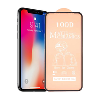 Protection d'écran en céramique 100D anti-casse à colle intégrale pour iPhone – Plusieurs modèles disponibles en usine