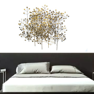Metal <b>Wall</b> Art Irregular Shape <b>Leaves</b> Design Home <b>Decor</b> For Living Room Bedroom Hotel Lobby Decoration - Product Image 1