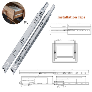 Ronghui 45 46 Full Extension Steel Drawer <strong>Slides</strong> for Bathroom Living Room Kitchen Bedroom Durable Smooth Silent - Product Image 2