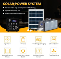 Omsen Bonne batterie solaire portable d'extérieur, système d'énergie solaire, centrale électrique avec solaire pour la maison, téléviseur, ventilateur, réfrigérateur, ordinateur