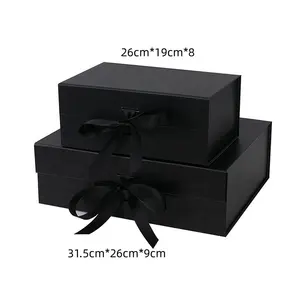 FF Marke angepasst 250g Pappkarton Verpackung faltbare magnetische Geschenk box mit Band Hochzeit Geschenk box für kosmetischen Schmuck