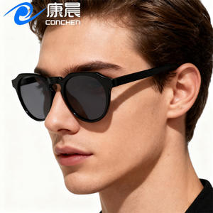 Gafas de Sol Polarizadas de Bambú para Mujer, Protección UV400, Montura Redonda Pequeña, Lentes Negras TAC, Moda, Viajes, Protección Solar - Product Image 2