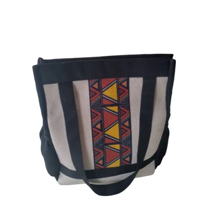 Handmade Uganda Africa Map Handled Shoulder <b>Bag</b> Genuine Leather Vintage Zipper Closure Traditional Ethnic Design for Ladies - Product Image 1