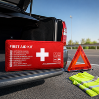 Trousse de premiers soins compacte et étanche DIN13164 FK006, sac médical de survie d'urgence automobile