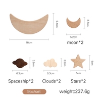 Jouet d'équilibre en bois Montessori, étoile et lune en bois, jeux éducatifs d'empilage et d'équilibre pour enfants