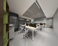 Poste de travail modulaire en bois extensible pour plusieurs personnes, idéal pour les projets collaboratifs de bureau