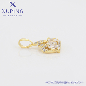 A00913364 Bijoux Xuping, <span class=keywords><strong>pendentif</strong></span> simple, élégant, luxueux, couronne de reine, <span class=keywords><strong>diamant</strong></span>, plaqué or 14 carats, <span class=keywords><strong>pas</strong></span> <span class=keywords><strong>cher</strong></span> - Product Image 3