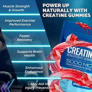 OEM/ODM Private Label <b>Creatine</b> <b>Monohydrate</b> Gummies Private Label Skin Health <b>Creatine</b> <b>Monohydrate</b> Gummies - Product Image 3