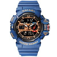 Jam Tangan Sport Pria SMAEL 8043 Digital Quartz Movement 5ATM Tahan Air Kronograf Alarm Stopwatch Diver Bercahaya 49mm