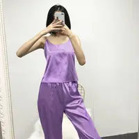 2022 sıcak satış moda seksi gecelik iç çamaşırı pijama gecelik pijama ipek saten siyah dantel askı pantolon
