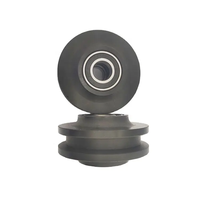 Top qualité 70mm grange porte coulissante rouleau poulie plastique piste poulie roue rouleaux pour porte coulissante grange