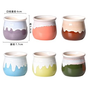 Vaso in Ceramica per Mini <span class=keywords><strong>Piante</strong></span> <span class=keywords><strong>Grasse</strong></span> Stile Europeo - Ideale per Decorazioni da Tavolo per Interni - Product Image 3