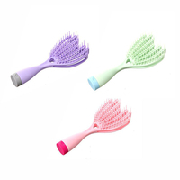 Peigne de coiffure à la maison multifonctionnel de mode pliable portatif pour le massage et le maquillage de cuir chevelu de nettoyage de cheveux longs-brosse en plastique