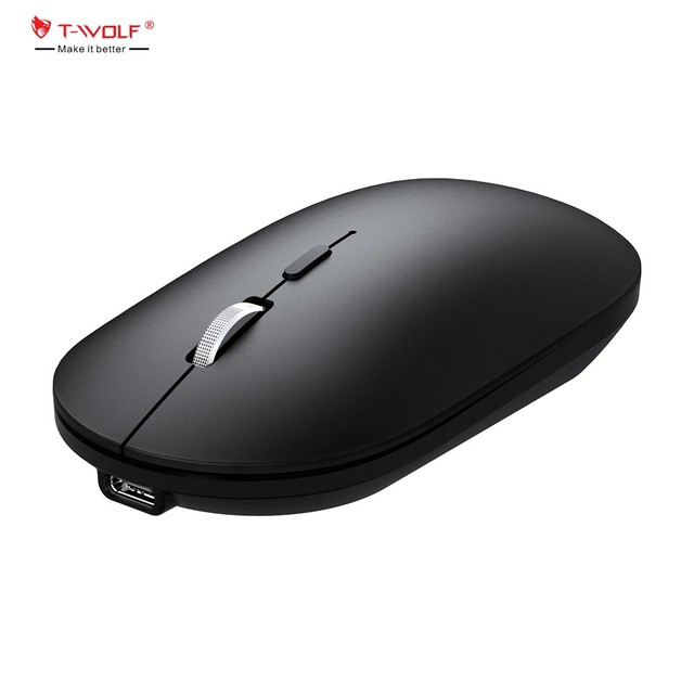T-WOLF X2 Computer Mouse Wireless 2.4ghz Optical Rechargeable Mouse With USB TYPE C Charging Cable Computer Accessories