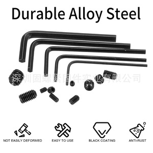 Black Carbon Steel Recessed Hex <b>Socket</b> Set Screws 400pcs DIN916 Level 12.9 For DIY Repair - Product Image 4