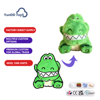 Porte-clés en peluche dinosaure vert personnalisé, adorable porte-clés dinosaure en peluche avec illustration dessinée sur mesure pour pendentif de sac