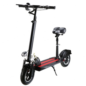 Bicicleta Eléctrica Plegable de Venta Directa de Fábrica con Asiento, Batería de Litio de 48V 10A, Scooter con Neumáticos Inflables de 10 Pulgadas - Product Image 2