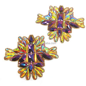 Conceptions personnalisées en stock pièces strass repassage appliques strass cristal appliques pour carnaval Costumes artisanat - Product Image 5