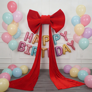 Accesorios Personalizados para Eventos, Lazo Grande de Terciopelo Color Borgoña, Decoración para Bodas, Fondo para Eventos, Lazo para Pared de Flores - Product Image 3