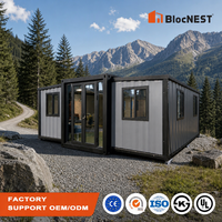 BlocNEST Maison de luxe extensible, bungalow modulaire en acier préfabriqué, villa préfabriquée 2 chambres pour la vie de famille