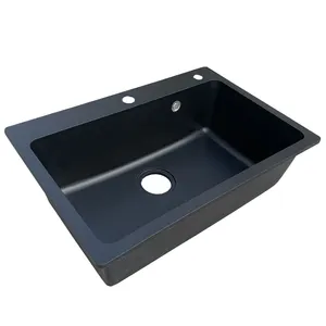 Good Quality Price Faux Quartz Stone Solid Surface Single Bowl Granite Sink With Cheap Prices