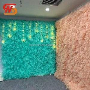 ผ้าฉากหลังดอกไม้สีเขียวโรแมนติกเนื้อเนียนสำหรับตกแต่งงานแต่งงาน - Product Image 4