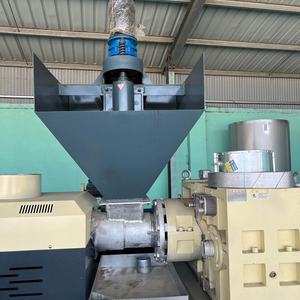 เครื่องรีไซเคิลพลาสติก HDPE แบบแกรนูเลเตอร์ พร้อมเครื่องบีบพลาสติกและเครื่องอัดเม็ดแบบป้อนด้วยแรงดัน - Product Image 1