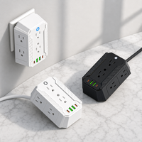 Prise murale multifonction six-en-un avec convertisseur USB, nouvelle norme américaine, personnalisée par le fabricant