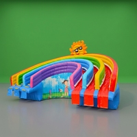 Grand toboggan aquatique gonflable en PVC, certifié CE, taille personnalisable pour usage commercial en station balnéaire, jeu extérieur unisexe