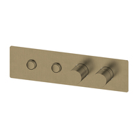 Mélangeur de douche thermostatique dissimulé, nouvelle salle de bains en laiton brossé or bouton mural thermostatique déviateur de douche
