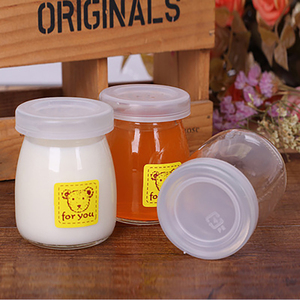 Garrafa de Suco de Vidro Transparente de 100ml, Garrafa Vazia para Leite e Bebidas de Frutas com Tampa Plástica - Product Image 4