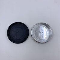 Boîte en aluminium ronde personnalisée avec logo en relief, boîte en métal pour cosmétiques, boîte plate pour la fabrication de bougies
