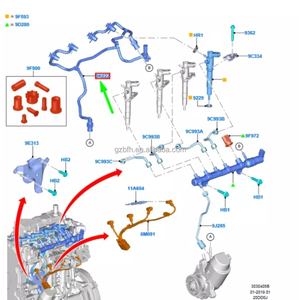 Tuyau <span class=keywords><strong>de</strong></span> <span class=keywords><strong>retour</strong></span> <span class=keywords><strong>de</strong></span> carburant, tuyau <span class=keywords><strong>de</strong></span> fuite <span class=keywords><strong>de</strong></span> carburant, tuyau <span class=keywords><strong>d</strong></span>'injection <span class=keywords><strong>de</strong></span> carburant pour Ford Ranger Transit 2.0 2019- 2215547 JB3Q-9K022-AA - Product Image 6