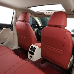Vente en gros, vente chaude, housses de siège de voiture en cuir rouge pour <span class=keywords><strong>Volkswagen</strong></span> Magotan <span class=keywords><strong>Tiguan</strong></span>, ensemble complet, toutes saisons - Product Image 4