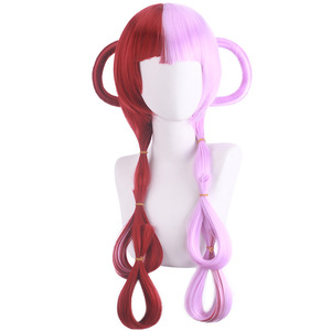 Peluca de Personaje de Anime de One Piece para Niños, Talla de Gorra, 65 cm de Largo, Mitad Morada, Mitad Roja, Peluca de Cosplay de Uta para Niños - Product Image 4