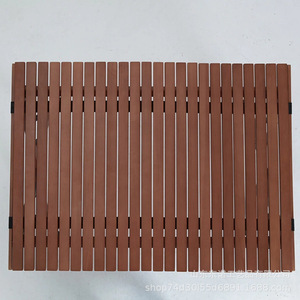 โต๊ะพับไม้กลางแจ้ง 90x60x45 ซม. โต๊ะพกพาสำหรับตั้งแคมป์ทรงสี่เหลี่ยมฐานไขว้ - Product Image 3
