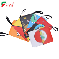 Carpeta de Colección de Tarjetas con 4 Ranuras, Recargable, con Clip para Anillas, Cubierta de Cuero PU, con Cierre