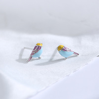 Boucles d'oreilles en argent sterling 925, motif oiseau, tendance, pour femmes et filles, cadeau, bijoux tendance