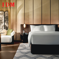 IDM Foshan, fabricant de mobilier hôtelier FF&E et de menuiseries, propose des ensembles de mobilier de chambre d'hôtel 5 étoiles modernes, conception 3D, solution tout-en-un.