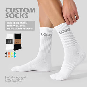 Mẫu Miễn Phí Chất Lượng Sang Trọng Cá Nhân Trắng Thư Vớ Thể Thao Tùy Chỉnh Phòng Tập Thể Dục Crew Vớ Thêu Vị Trí Dưới Phòng Tập Thể Dục Crew Vớ - Product Image 1