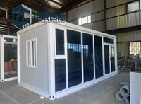 Kit de construction modulaire préfabriqué Zhongchen à faible coût, maison et bureau en conteneur plat de 20 pieds avec structure en acier léger