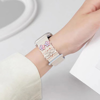 Dekorasi Tali Jam Tangan Berbahan Logam Berlian untuk Apple Watch 11 10 9 8 7, Aksesoris Hiasan Tali Jam Wanita