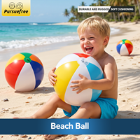 Ballon de plage gonflable Pursuefree en PVC, grand jouet gonflable pour enfants, ballon de plage gonflable pour l'extérieur et la mer